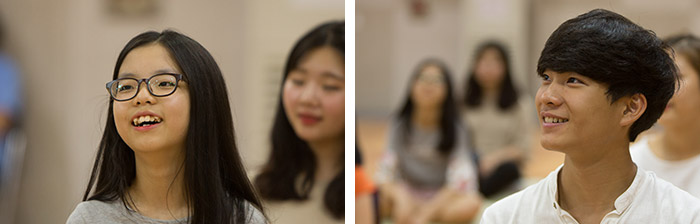 마음빼기 캠프에서 명상한 후 후련한 모습