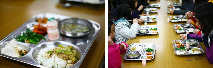 진실되게하는 지리산유스캠프의 아이들을 위해 준비한 음식